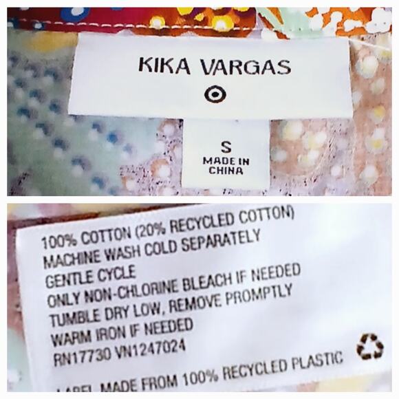 Kika Vargas x Target SZ S Anemone Floral Mini Dress Oversized - Picture 8 of 8
